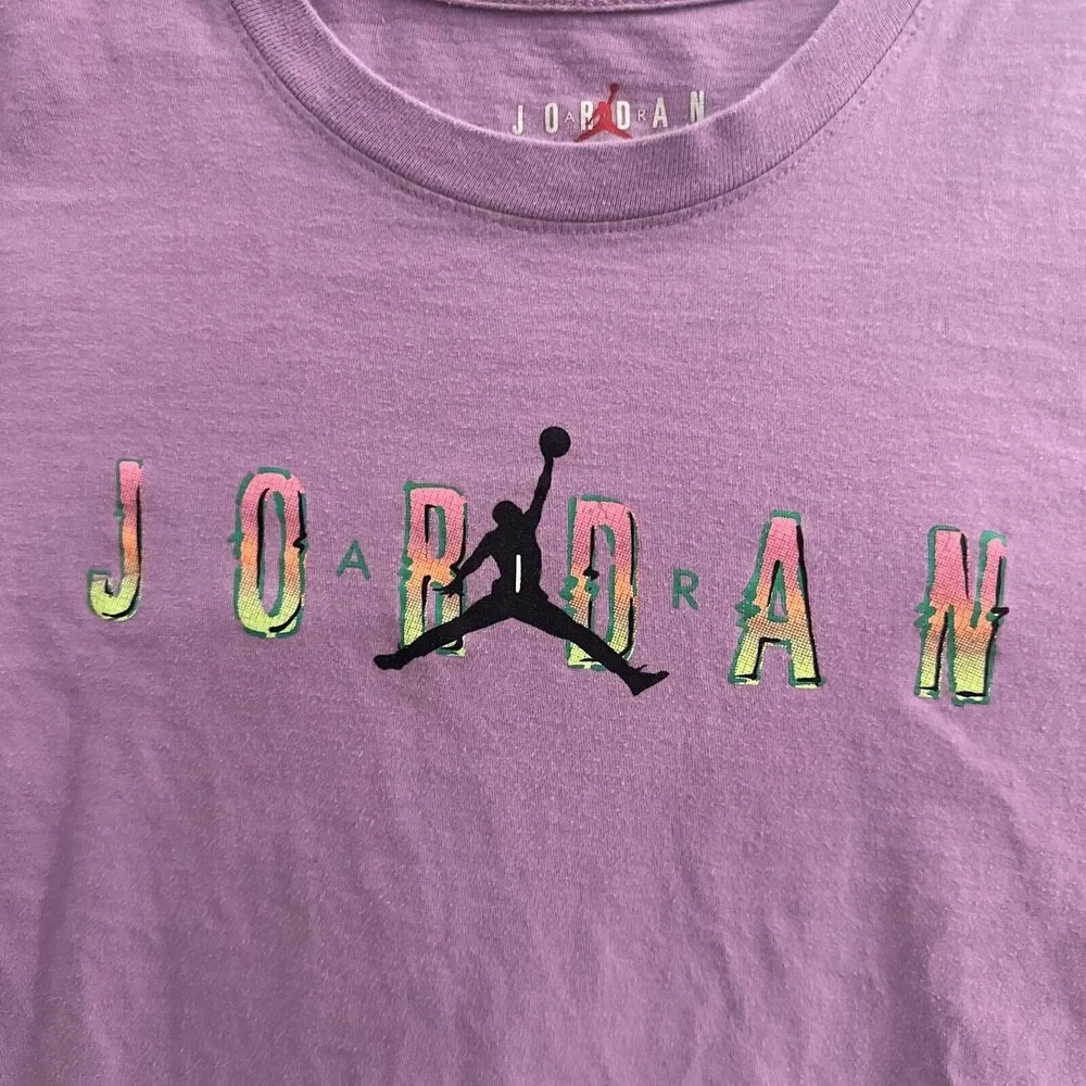 Nike Jordan Air Shirt Retro Style Mens T-Shirt‎ Size Small Standard Fit Purple